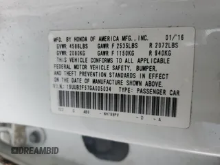 2016 Acura TLX Technology z VIN 19UUB2F57GA005034, wystawiony jako Copart lot #49744165 z przebiegiem 124 753 mil mil oraz Szkoda całkowita • Salvage title. Historia ofert i sprzedaży dostępna na DreamBid. Obrazek 13.