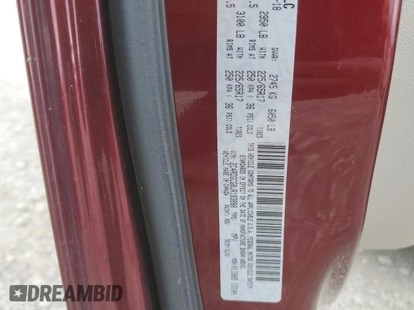 2018 Dodge Grand Caravan SXT with VIN 2C4RDGCG8JR183880, listed as a Copart auction lot 47767215 with 133,331 mi miles and Salvage Title. Bid and sale history available at DreamBid. Image 16.