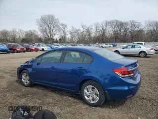 2014 Honda Civic Sedan LX with VIN 19XFB2F50EE086637, listed as a Copart auction lot 51799075 with 188,665 mi miles and Salvage Title. Bid and sale history available at carsss.com. Image 2.