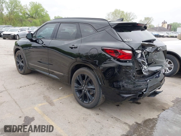 2019 Chevrolet Blazer RS with VIN 3GNKBJRS8KS589136, listed as a IAAI auction lot 42055894 with 59,445 mi miles and . Bid and sale history available at DreamBid. Image 3.