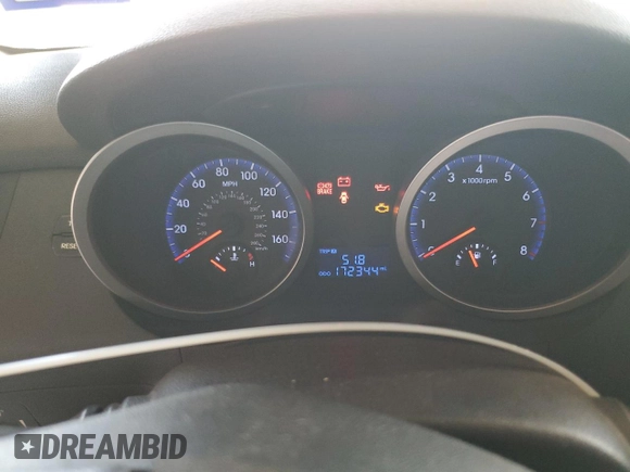 2010 Hyundai Genesis Coupe with VIN KMHHU6KH1AU023886, listed as a Copart auction lot 46262545 with 172,344 mi miles and Salvage title. Bid and sale history available at DreamBid. Image 9.