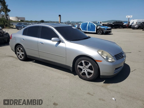 2004 Infiniti G35 w/Leather with VIN JNKCV51F84M704944, listed as a Copart auction lot 52236215 with 168,207 mi miles and Clean Title. Bid and sale history available at DreamBid. Image 4.