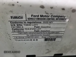 2020 Ford Escape SEL with VIN 1FMCU0H69LUB07826, listed as a IAAI auction lot 42298713 with 51,229 mi miles and . Bid and sale history available at DreamBid. Image 1.