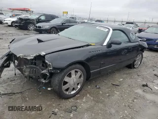 2002 Ford Thunderbird Hardtop Premium with VIN 1FAHP60A82Y104854, listed as a Copart auction lot 86907394 with 20,430 mi miles and Salvage Title. Bid and sale history available at DreamBid. Image 1.