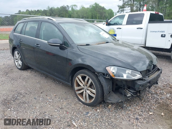 2017 Volkswagen Golf SportWagen S with VIN 3VWC17AU5HM522262, listed as a IAAI auction lot 41974987 with 93,905 mi miles. Bid and sale history available at carsss.com. Image 1.
