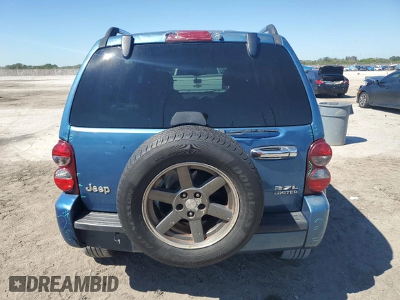 2005 Jeep Liberty Limited with VIN 1J4GK58K35W625406, listed as a Copart auction lot 46988565 with 223,860 mi miles and Salvage Title. Bid and sale history available at carsss.com. Image 6.