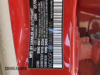 2010 Mercedes-Benz C 300 Sport with VIN WDDGF5EB1AR088760, listed as a Copart auction lot 52985115 with Not Provided miles and Salvage Title. Bid and sale history available at DreamBid. Image 14.