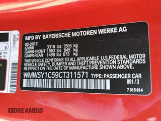 2012 MINI Roadster z VIN WMWSY1C59CT311571, wystawiony jako Copart lot #46381264 z przebiegiem 60 694 mil mil oraz Szkody całkowita. Historia ofert i sprzedaży dostępna na DreamBid. Obrazek 12.
