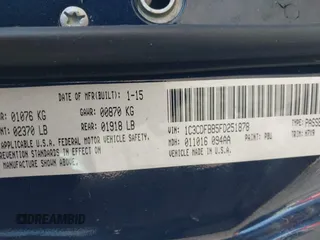 2015 Dodge Dart SXT with VIN 1C3CDFBB5FD251878, listed as a IAAI auction lot 41410794 with 109,617 mi miles. Bid and sale history available at carsss.com. Image 9.