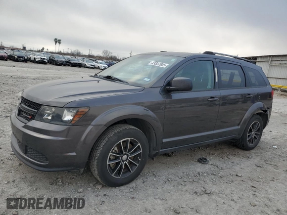 2017 Dodge Journey SE with VIN 3C4PDCAB2HT701139, listed as a Copart auction lot 43537005 with 76,530 mi miles and Salvage Title. Bid and sale history available at DreamBid. Image 1.