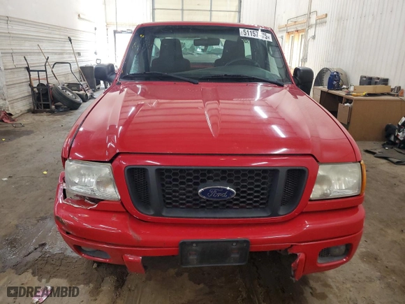 2004 Ford Ranger XL with VIN 1FTYR10U54PA88185, listed as a Copart auction lot 51157975 with 175,121 mi miles and Clean Title. Bid and sale history available at carsss.com. Image 5.