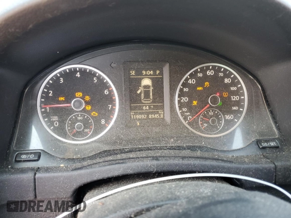 2013 Volkswagen Tiguan SE z VIN WVGBV3AX3DW078813, wystawiony jako Copart lot #54238465 z przebiegiem 119 092 mil mil oraz Szkoda całkowita • Salvage title. Historia ofert i sprzedaży dostępna na DreamBid. Obrazek 9.