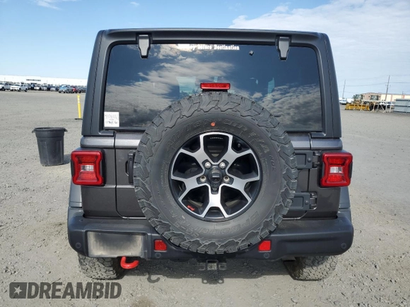 2023 Jeep Wrangler Rubicon with VIN 1C4HJXCG5PW652704, listed as a Copart auction lot 59762475 with 19,924 mi miles and Salvage title. Bid and sale history available at DreamBid. Image 6.