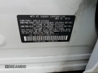 2022 Subaru Forester Limited z VIN JF2SKAPC3NH512127, wystawiony jako Copart lot #50758115 z przebiegiem 47 668 mil mil oraz Szkoda całkowita • Salvage title. Historia ofert i sprzedaży dostępna na DreamBid. Obrazek 13.