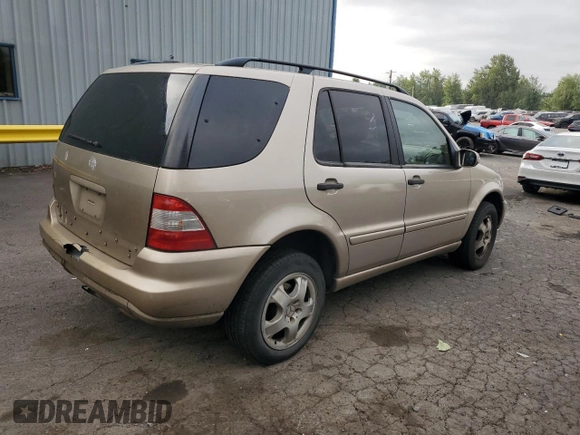 2002 Mercedes-Benz M-Class with VIN 4JGAB54E42A328208, listed as a Copart auction lot 66570984 with 0 mi miles and Salvage Title. Bid and sale history available at carsss.com. Image 3.