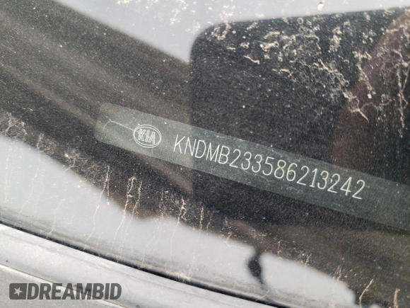 2008 Kia Sedona LX with VIN KNDMB233586213242, listed as a Copart auction lot 51436545 with 213,103 mi miles and Salvage Title. Bid and sale history available at carsss.com. Image 13.