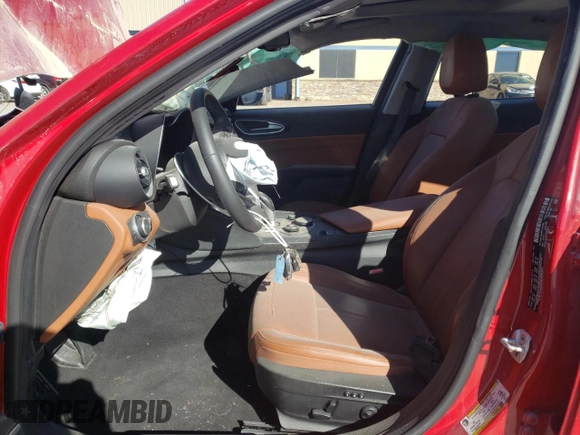 2019 Alfa Romeo Giulia Sport with VIN ZARFAMAN2K7612385, listed as a Copart auction lot 81651414 with 28,954 mi miles and Salvage Title. Bid and sale history available at carsss.com. Image 7.