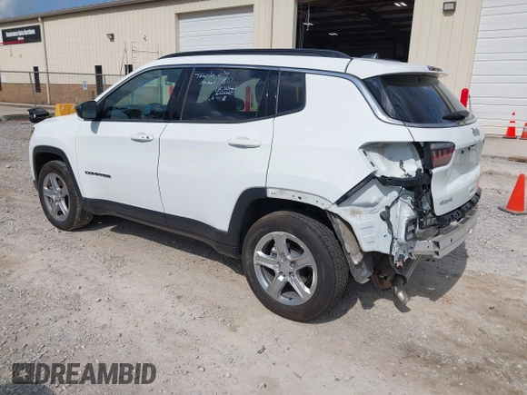2024 Jeep Compass Latitude with VIN 3C4NJDBN9RT604049, listed as a IAAI auction lot 42153134 with 36,455 mi miles and . Bid and sale history available at carsss.com. Image 3.