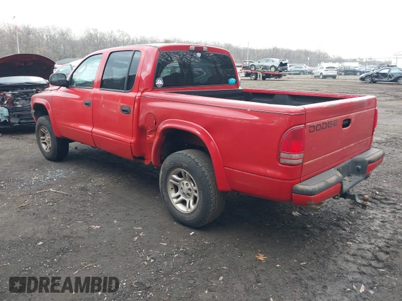 2002 Dodge Dakota Sport with VIN 1B7HG38N52S510495, listed as a IAAI auction lot 41694757 with 254,713 mi miles. Bid and sale history available at carsss.com. Image 3.