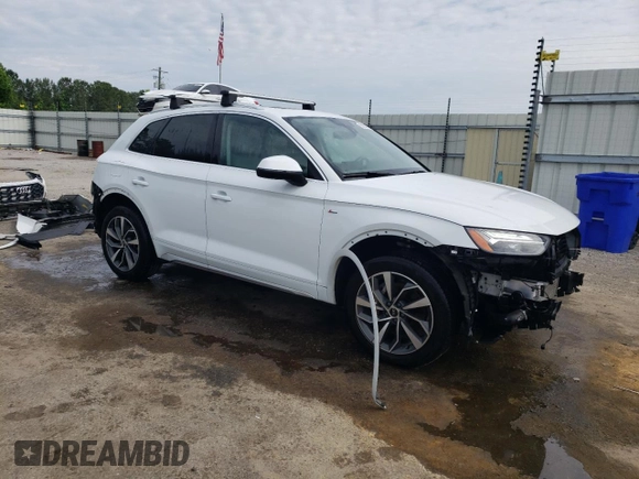 2022 Audi Q5 S line Premium Plus with VIN WA1EAAFY6N2071392, listed as a Copart auction lot 55633675 with 57,926 mi miles and Salvage title. Bid and sale history available at DreamBid. Image 4.