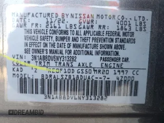 2022 Nissan Sentra SR with VIN 3N1AB8DV6NY313282, listed as a Copart auction lot 41793895 with 41,465 mi miles and Non Repairable. Bid and sale history available at carsss.com. Image 13.
