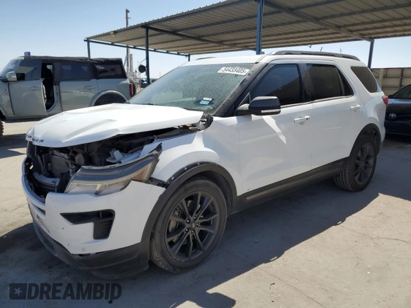 2018 Ford Explorer XLT z VIN 1FM5K7D83JGC69719, wystawiony jako Copart lot #54433405 z przebiegiem 84 581 mil mil oraz Szkoda całkowita • Salvage title. Historia ofert i sprzedaży dostępna na DreamBid. Obrazek 1.