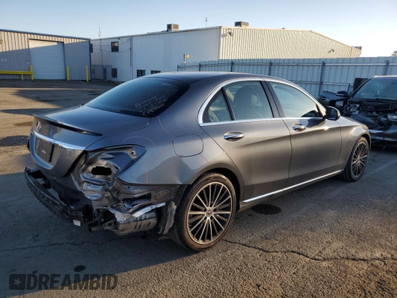 2020 Mercedes-Benz C with VIN WDDWF8DBXLR527729, listed as a Copart auction lot 46880925 with 35,825 mi miles and Salvage Title. Bid and sale history available at carsss.com. Image 3.