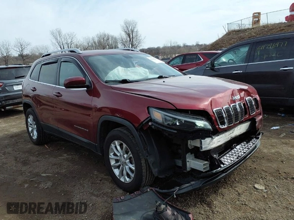 2019 Jeep Cherokee Latitude with VIN 1C4PJMCB2KD125898, listed as a IAAI auction lot 41809073 with 88,774 mi miles. Bid and sale history available at carsss.com. Image 1.