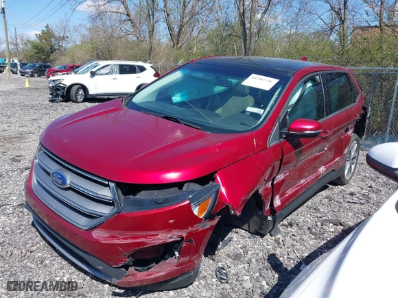 2017 Ford Edge Titanium with VIN 2FMPK3K83HBC34846, listed as a IAAI auction lot 41983258 with 154,376 mi miles. Bid and sale history available at carsss.com. Image 17.