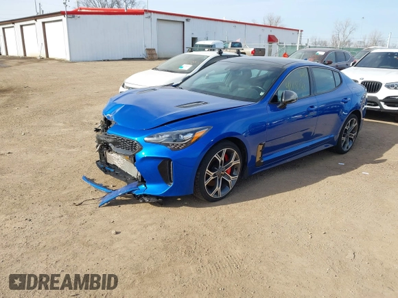 2020 Kia Stinger GT1 with VIN KNAE45LCXL6074179, listed as a IAAI auction lot 41718721 with 58,092 mi miles. Bid and sale history available at carsss.com. Image 17.