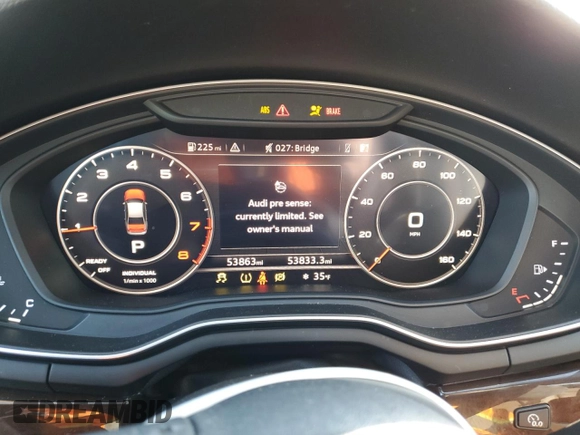 2019 Audi A4 Premium Plus with VIN WAUENAF42KA073971, listed as a Copart auction lot 89149745 with 53,863 mi miles and Salvage Title. Bid and sale history available at carsss.com. Image 9.
