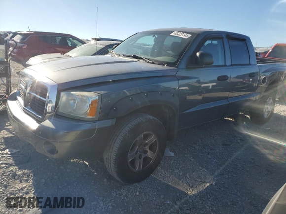 2006 Dodge Dakota SLT with VIN 1D7HW48K86S522957, listed as a Copart auction lot 82322744 with 182,278 mi miles and Salvage Title. Bid and sale history available at carsss.com. Image 1.