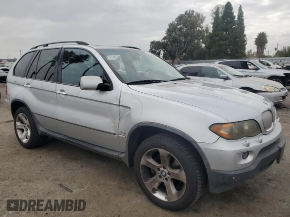 2006 BMW X5 4.4i with VIN 5UXFB535X6LV27980, listed as a Copart auction lot 72428424 with 185,202 mi miles and Salvage Title. Bid and sale history available at carsss.com. Image 4.