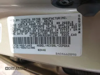 2002 Toyota Camry XLE z VIN 4T1BF30K02U001246, wystawiony jako IAAI lot #42334251 z przebiegiem 58 575 mil mil oraz . Historia ofert i sprzedaży dostępna na DreamBid. Obrazek 9.