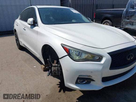 2015 Infiniti Q50 Premium with VIN JN1BV7AP8FM333176, listed as a IAAI auction lot 41990285 with 160,458 mi miles. Bid and sale history available at carsss.com. Image 6.