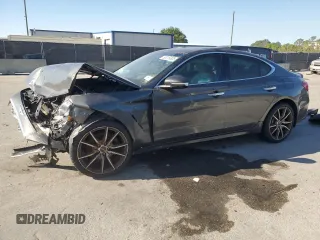 2019 Genesis G70 2.0T Advanced with VIN KMTG44LA1KU025873, listed as a Copart auction lot 50015305 with 52,120 mi miles and Clean Title. Bid and sale history available at carsss.com. Image 1.