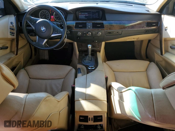 2007 BMW 5 Series 550i with VIN WBANB53547CP05748, listed as a Copart auction lot 43579165 with 117,230 mi miles and Salvage Title. Bid and sale history available at DreamBid. Image 8.