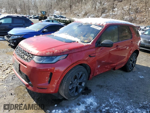 2021 Land Rover Discovery Sport SE R-Dynamic with VIN SALCL2FX0MH885627, listed as a Copart auction lot 43043084 with 18,110 mi miles. Bid and sale history available at carsss.com. Image 1.