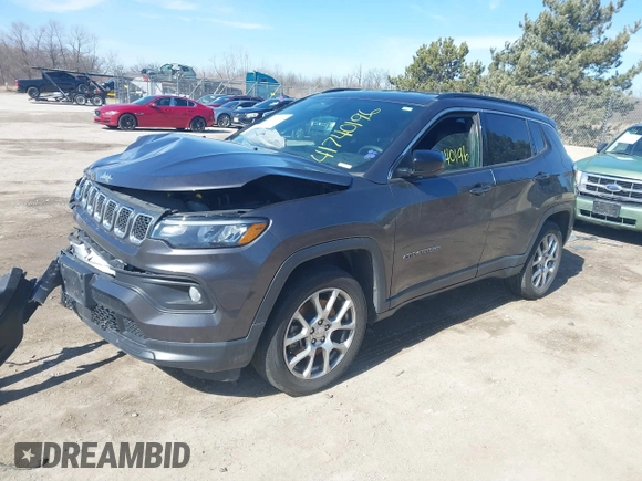 2023 Jeep Compass Latitude Lux с VIN 3C4NJDFN5PT546738, выставлен на аукционе IAAI как лот 41740196 с пробегом 33 377 миль миль и . История ставок и продаж доступна на DreamBid. Изображение 2.