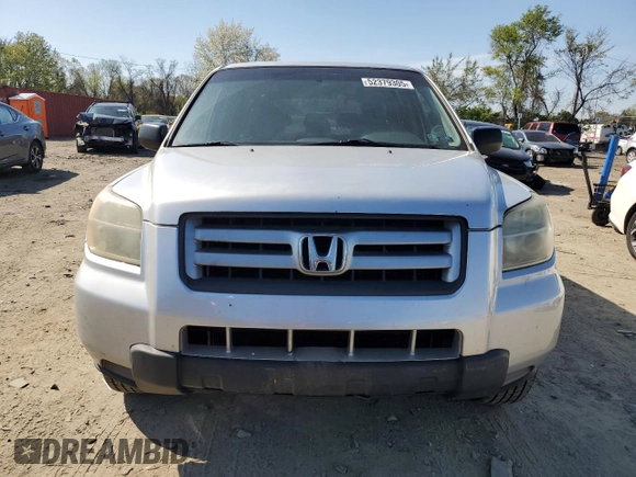 2006 Honda Pilot LX with VIN 2HKYF18176H525718, listed as a Copart auction lot 52379305 with 160,515 mi miles and Salvage Title. Bid and sale history available at carsss.com. Image 5.