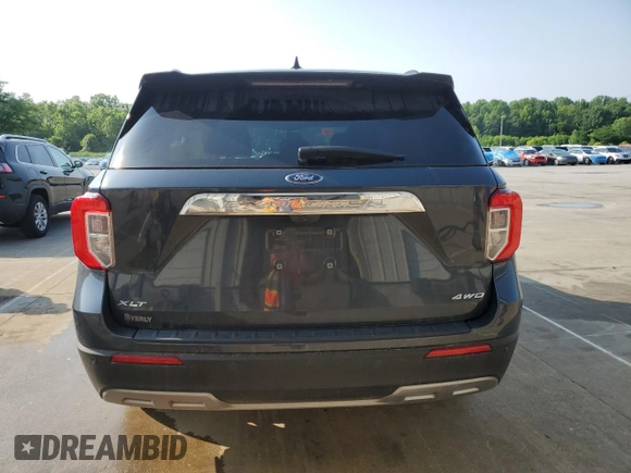 2022 Ford Explorer XLT with VIN 1FMSK8DH8NGA24204, listed as a Copart auction lot 60162555 with 34,923 mi miles and Salvage title. Bid and sale history available at DreamBid. Image 6.