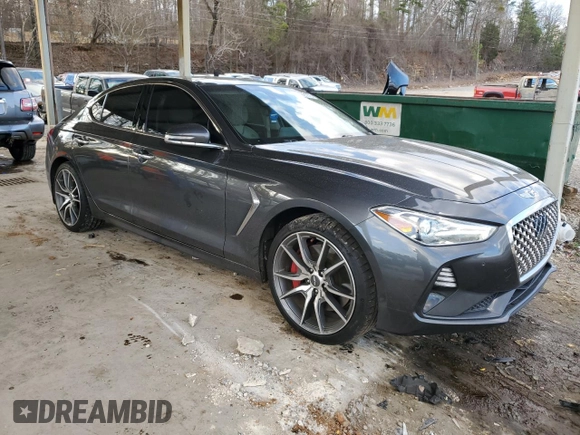 2019 Genesis G70 Advanced with VIN KMTG74LE6KU024096, listed as a Copart auction lot 44221875 with 71,251 mi miles and Salvage Title. Bid and sale history available at carsss.com. Image 4.