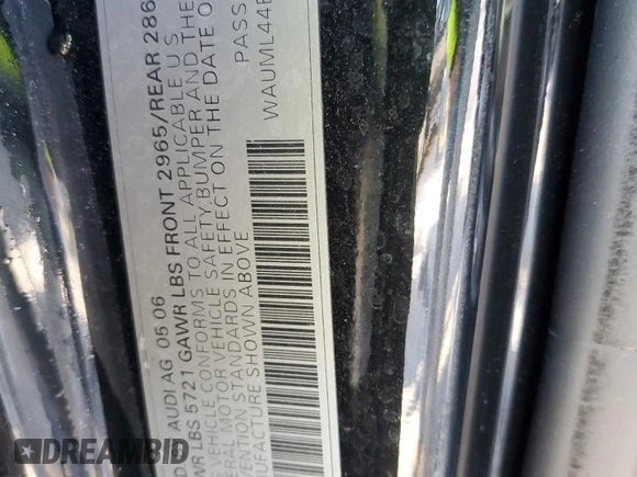 2006 Audi A8 4.2L z VIN WAUML44E46N025255, wystawiony jako Copart lot #48436035 z przebiegiem 150 567 mil mil oraz Tytuł czysty. Historia ofert i sprzedaży dostępna na DreamBid. Obrazek 12.