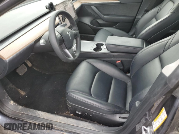 2023 Tesla Model 3 Long Range with VIN 5YJ3E1EB6PF686927, listed as a Copart auction lot 45602285 with 46,534 mi miles and Salvage Title. Bid and sale history available at DreamBid. Image 7.