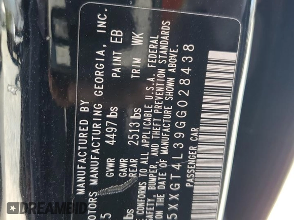 2016 Kia Optima LX with VIN 5XXGT4L39GG028438, listed as a Copart auction lot 49638055 with 141,532 mi miles and Salvage Title. Bid and sale history available at carsss.com. Image 14.