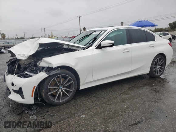 2021 BMW 3 Series 330i with VIN 3MW5R1J0XM8B48990, listed as a Copart auction lot 49277185 with 69,776 mi miles and Salvage Title. Bid and sale history available at carsss.com. Image 1.