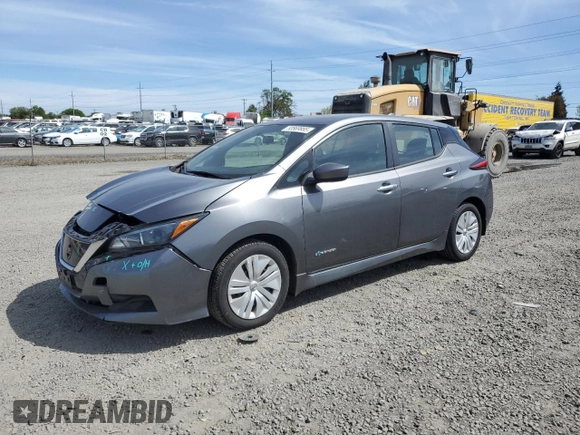 2018 Nissan LEAF SV with VIN 1N4AZ1CP7JC302433, listed as a Copart auction lot 53569885 with 77,918 mi miles and Salvage title. Bid and sale history available at DreamBid. Image 1.