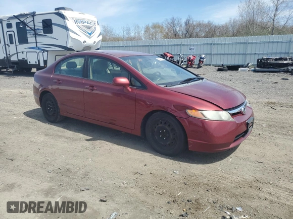 2008 Honda Civic LX with VIN 1HGFA16558L018019, listed as a Copart auction lot 54498205 with 219,956 mi miles and Clean Title. Bid and sale history available at DreamBid. Image 4.