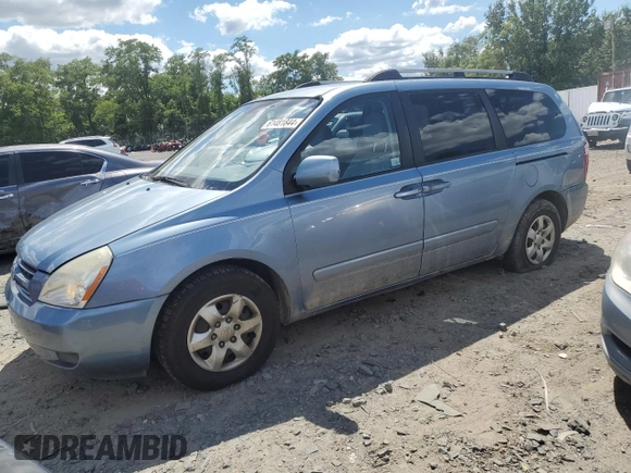 2008 Kia Sedona LX with VIN KNDMB233886230455, listed as a Copart auction lot 61481844 with 222,538 mi miles and Non Repairable. Bid and sale history available at carsss.com. Image 1.