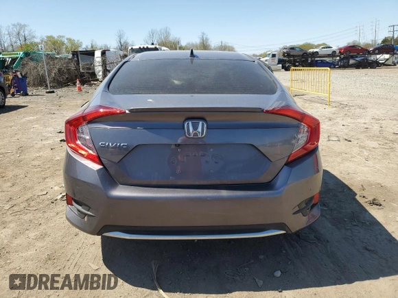 2021 Honda Civic Sedan EX with VIN 19XFC1F36ME200774, listed as a Copart auction lot 53517975 with 67,915 mi miles and Salvage Title. Bid and sale history available at carsss.com. Image 6.